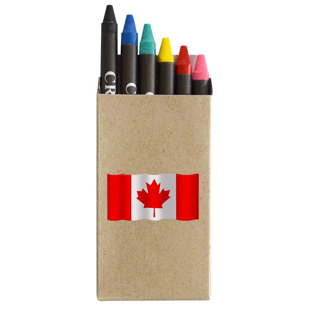 'Waving Canadian Flag' Coloured Crayon Set (CY00016348)