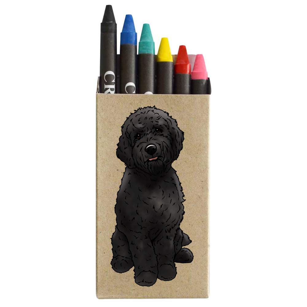 'Black Cavapoo' Coloured Crayon Set (CY00016505)