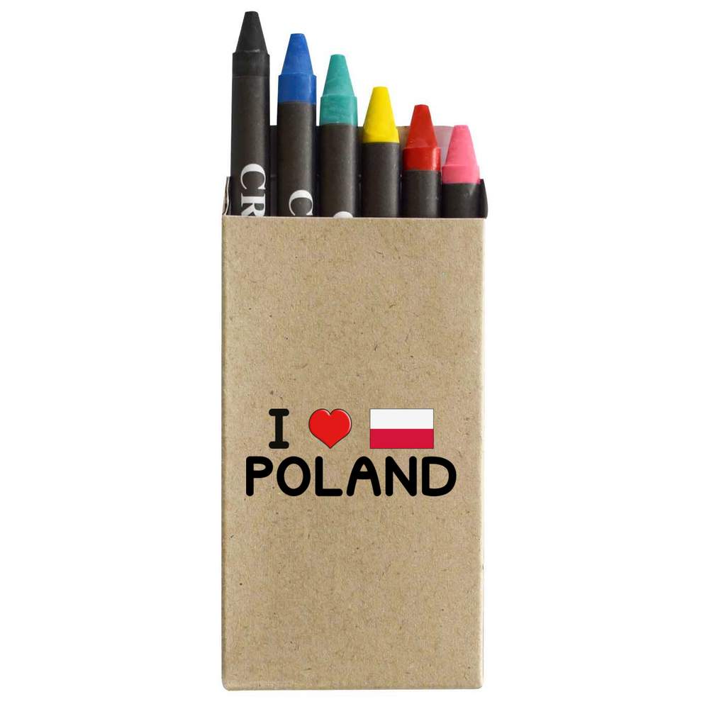 'I Love Poland' Coloured Crayon Set (CY00018825)