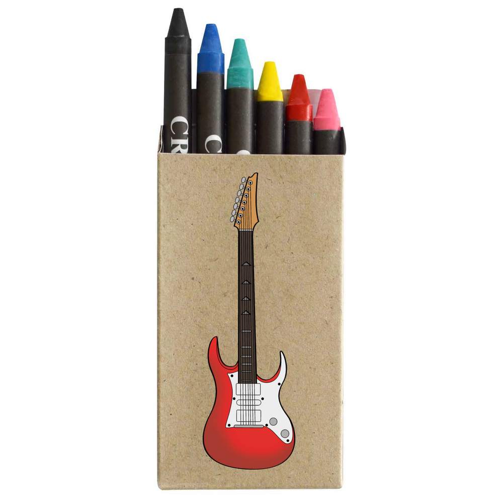 'Red Electric Guitar' Coloured Crayon Set (CY00021367)