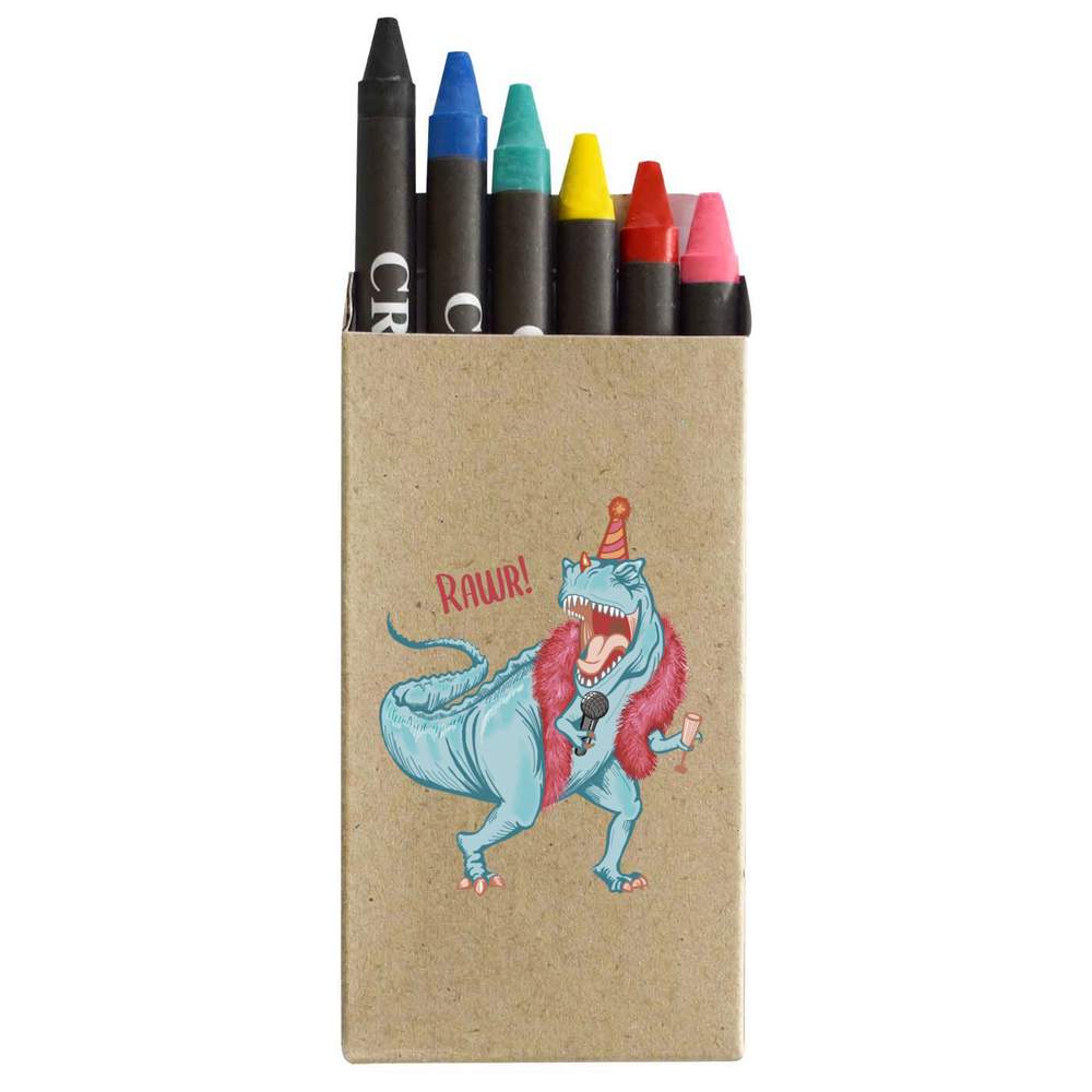 'Karaoke Party Dinosaur' Coloured Crayon Set (CY00021887)