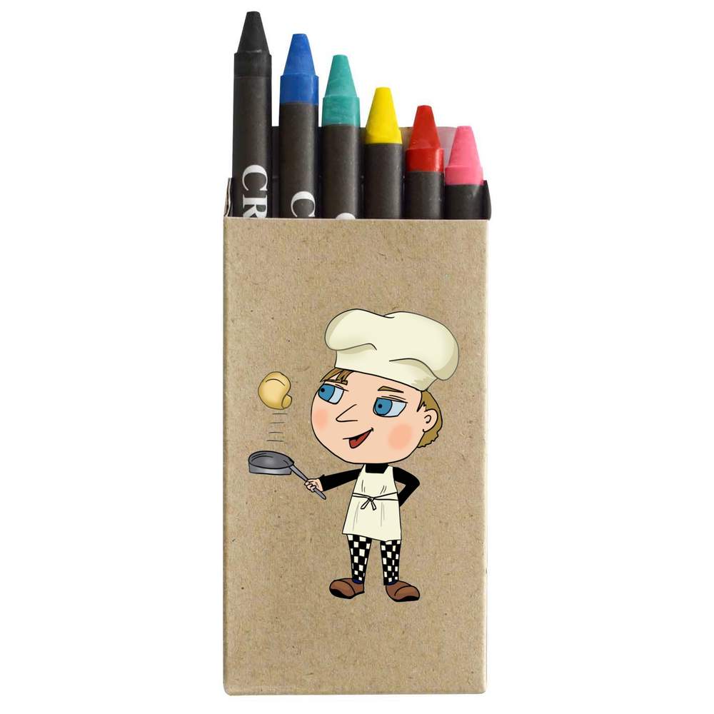'Chef Flipping Pancake' Coloured Crayon Set (CY00023783)