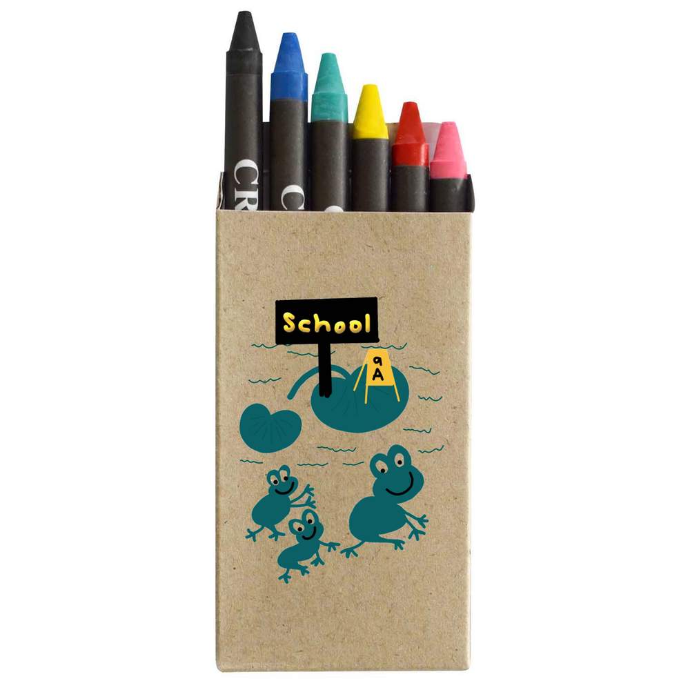 'Frogs Going to School' Coloured Crayon Set (CY00026189)