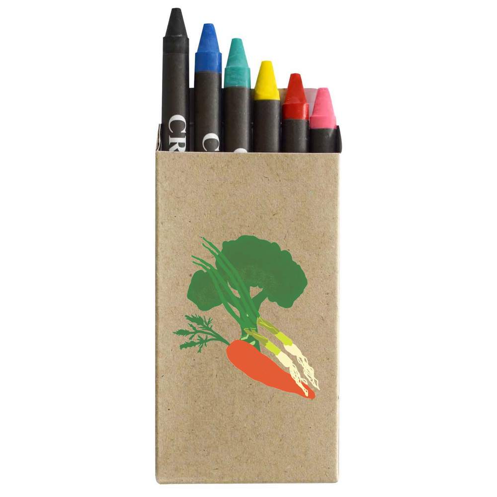 'Broccoli Carrots And Spring onions' Coloured Crayon Set (CY00027449)