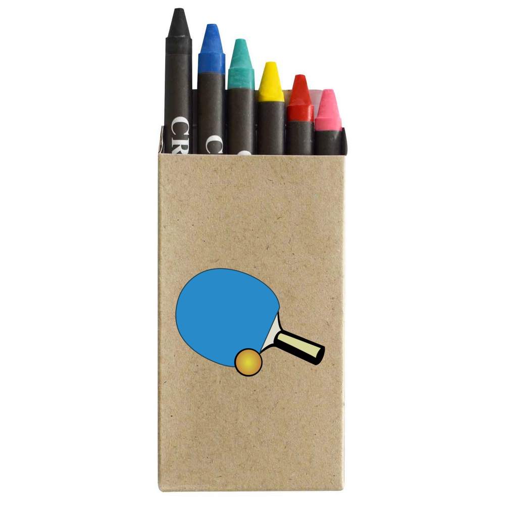'Ping Pong Paddle' Coloured Crayon Set (CY00028356)