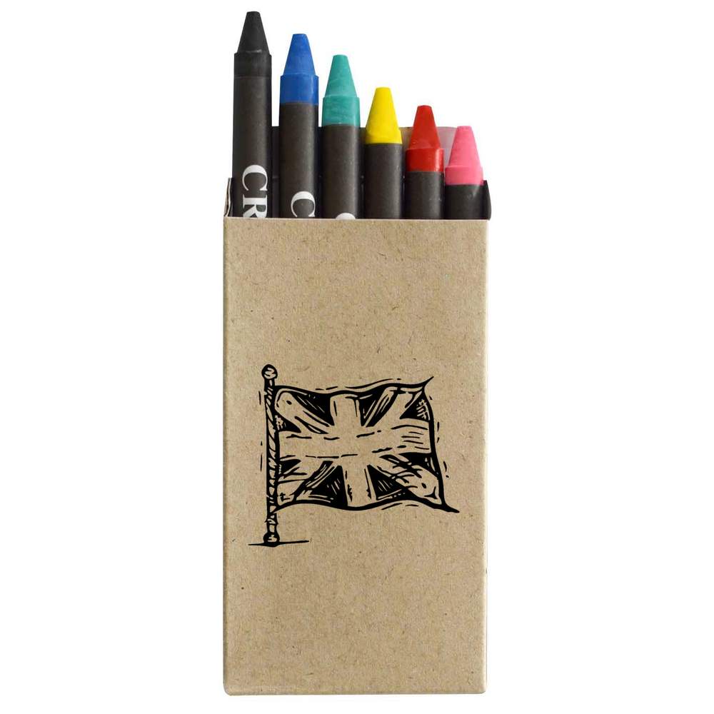 'Flying British Flag' Coloured Crayon Set (CY00028837)