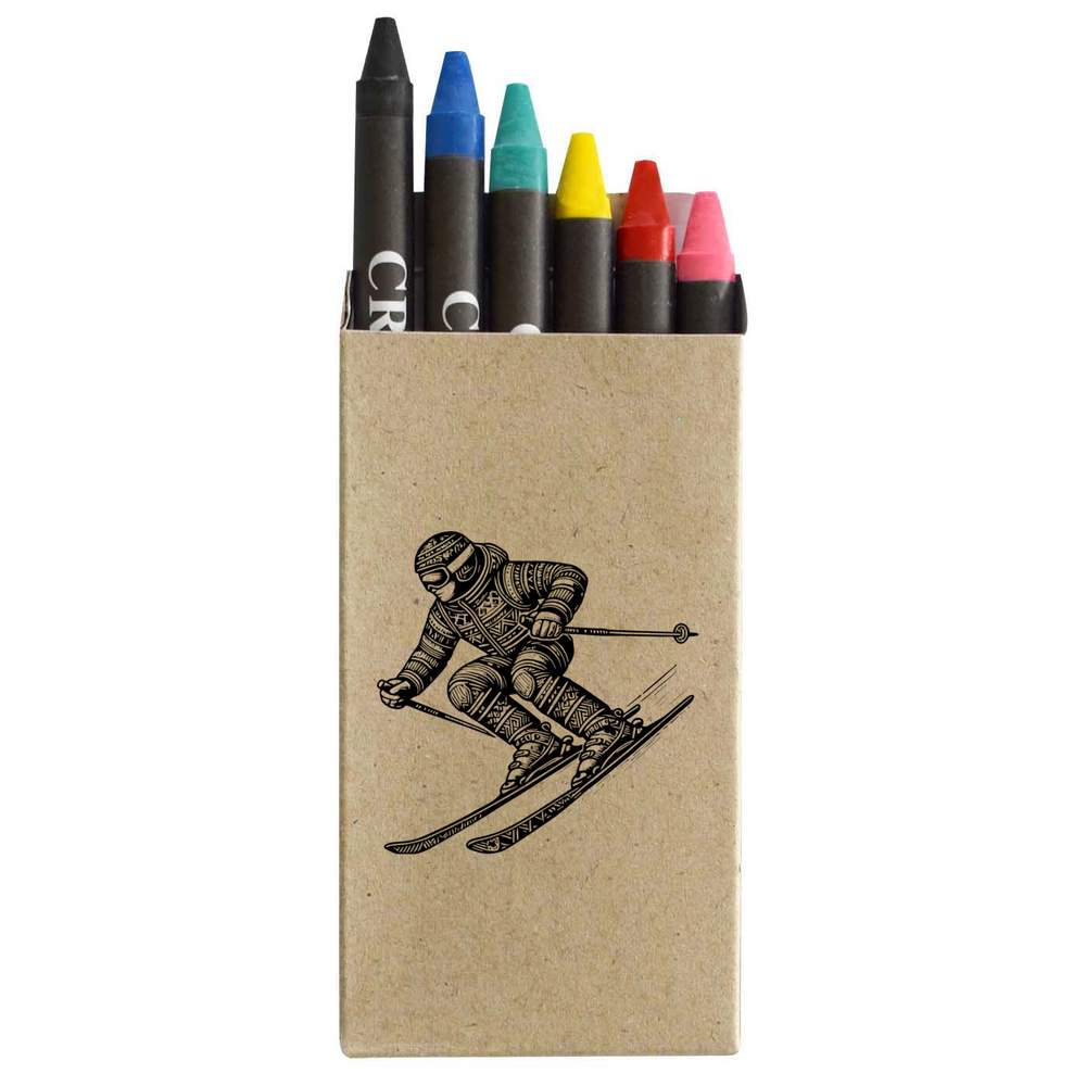 'Downhill Skier' Coloured Crayon Set (CY00029062)