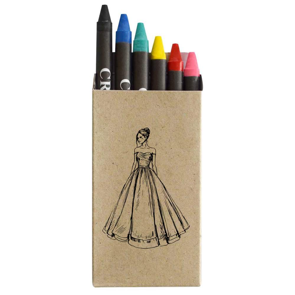 'Wedding Dress' Coloured Crayon Set (CY00029662)