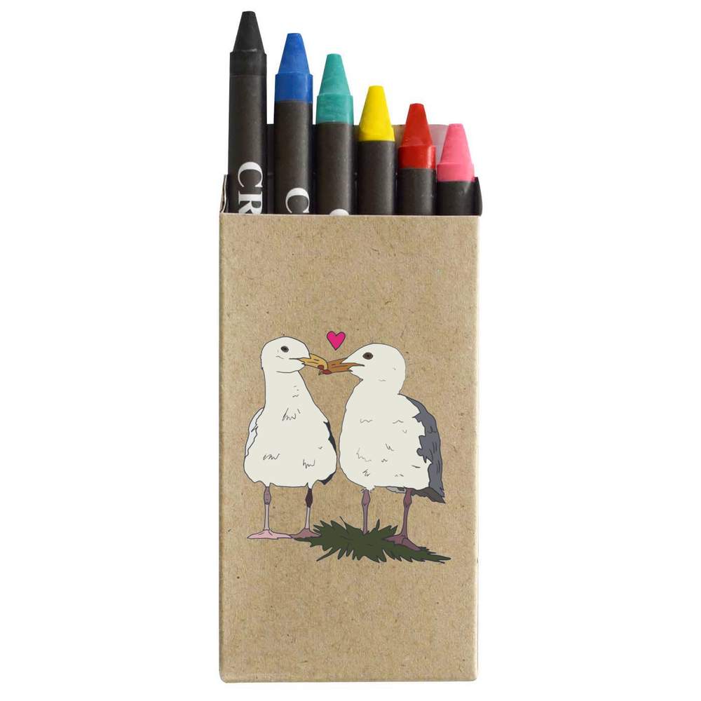 'Kissing Seagulls ' Coloured Crayon Set (CY00030554)