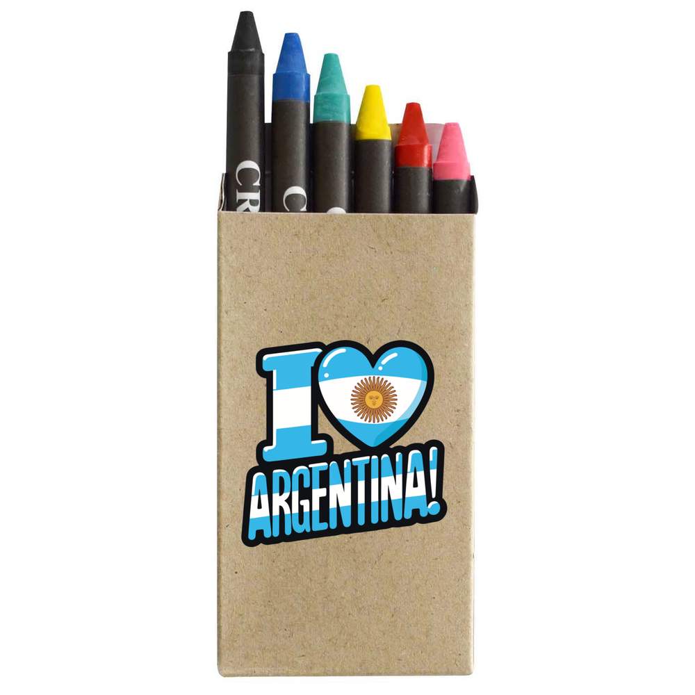 'I Love Argentina!' Coloured Crayon Set (CY00030880)