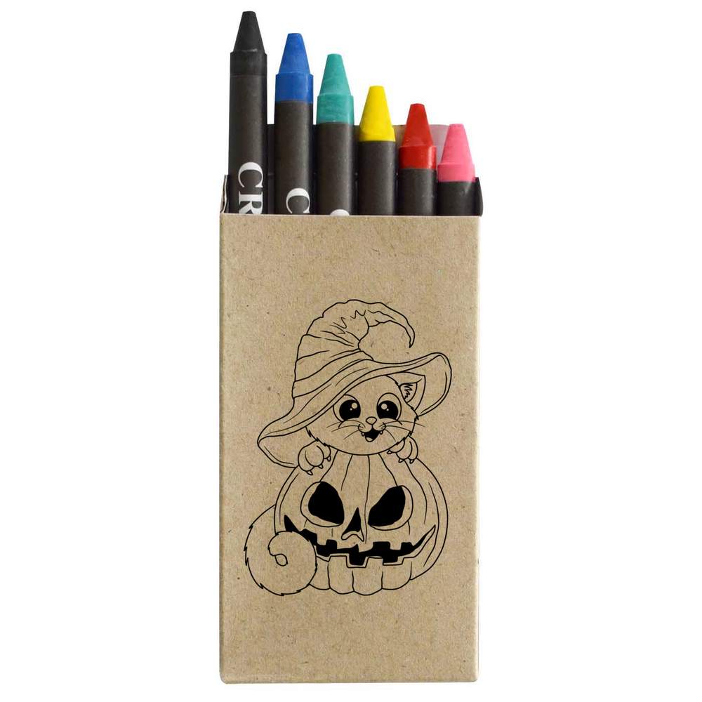 'Spooky Halloween Cat' Coloured Crayon Set (CY00031659)