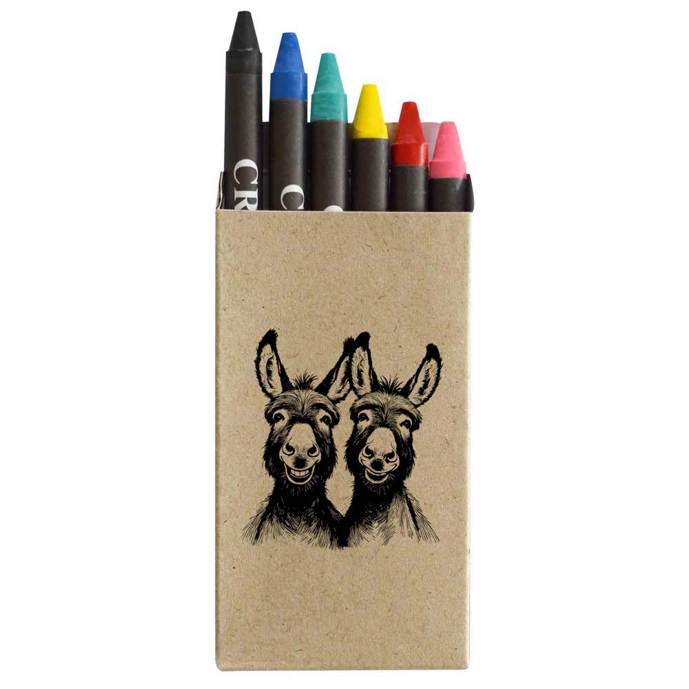'Happy Donkeys' Coloured Crayon Set (CY00032128)