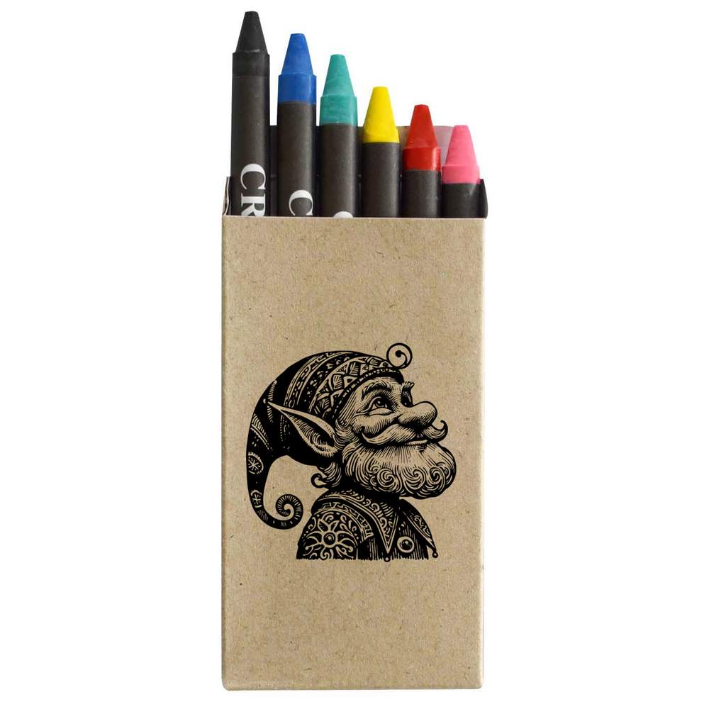 'Christmas Elf' Coloured Crayon Set (CY00032188)