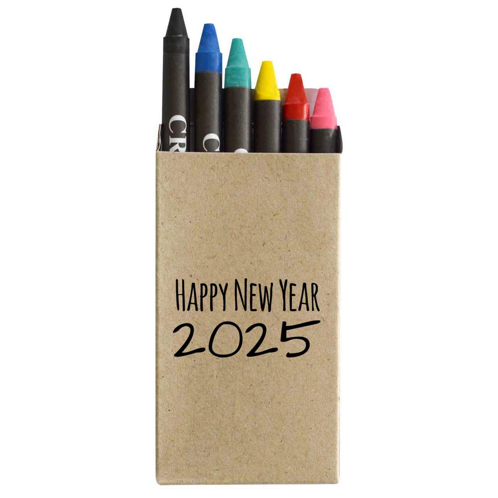 'Happy New Year 2025' Coloured Crayon Set (CY00032401)