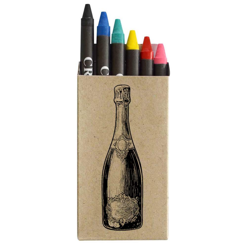 ' Sparkling Wine Bottle' Coloured Crayon Set (CY00032711)