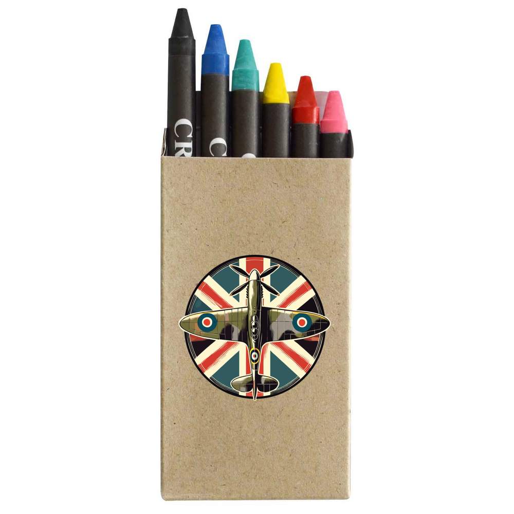 'Spitfire Aeroplane' Coloured Crayon Set (CY00032732)