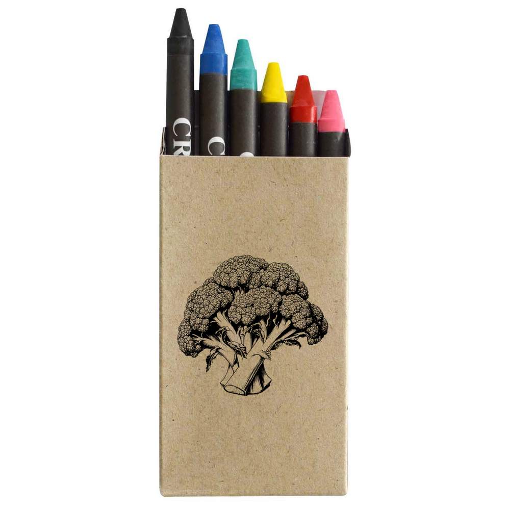 'Detailed Broccoli' Coloured Crayon Set (CY00032820)