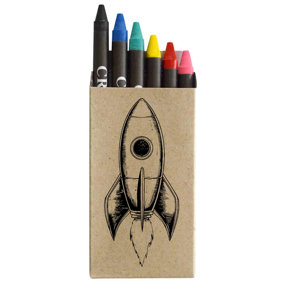 'Rocket Ship' Coloured Crayon Set (CY00033904)