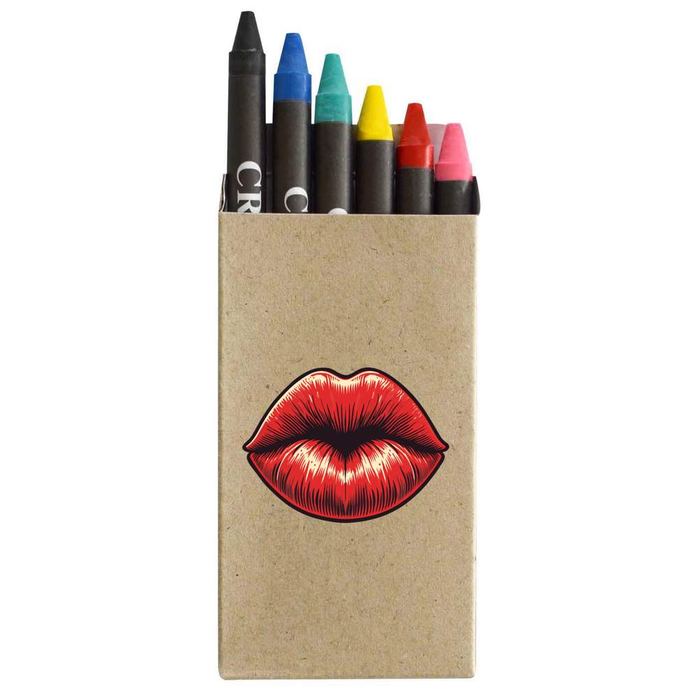 'Red Lips Kiss' Coloured Crayon Set (CY00034194)