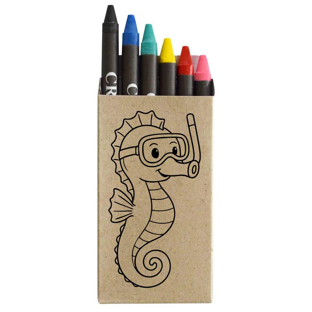 'Snorkling Seahorse' Coloured Crayon Set (CY00035516)