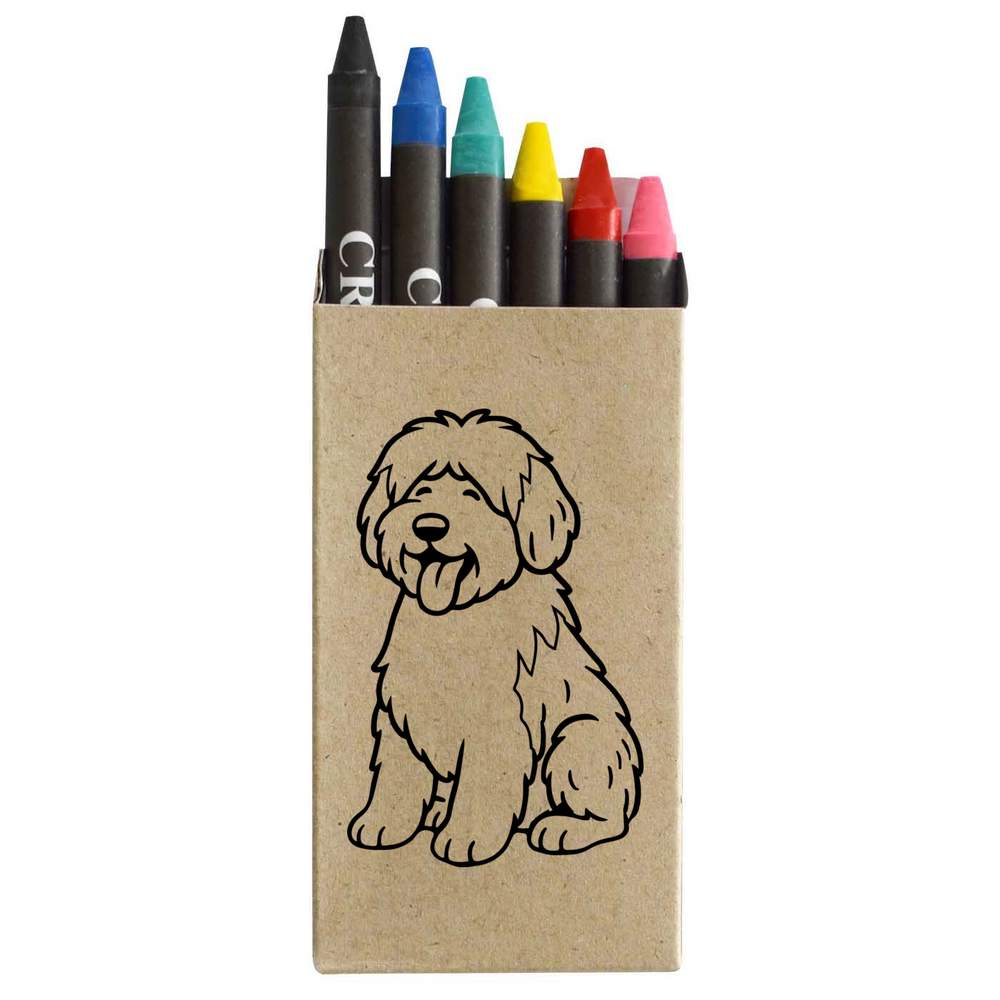 'Old English Sheepdog' Coloured Crayon Set (CY00036477)