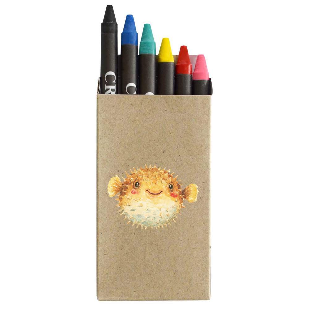 'Cute Pufferfish' Coloured Crayon Set (CY00036819)