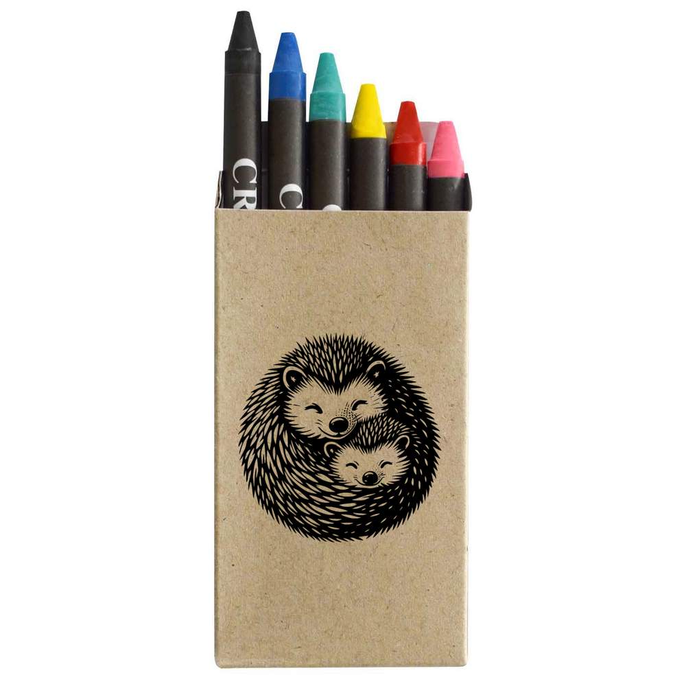 'Hedgehog Cuddles' Coloured Crayon Set (CY00037144)