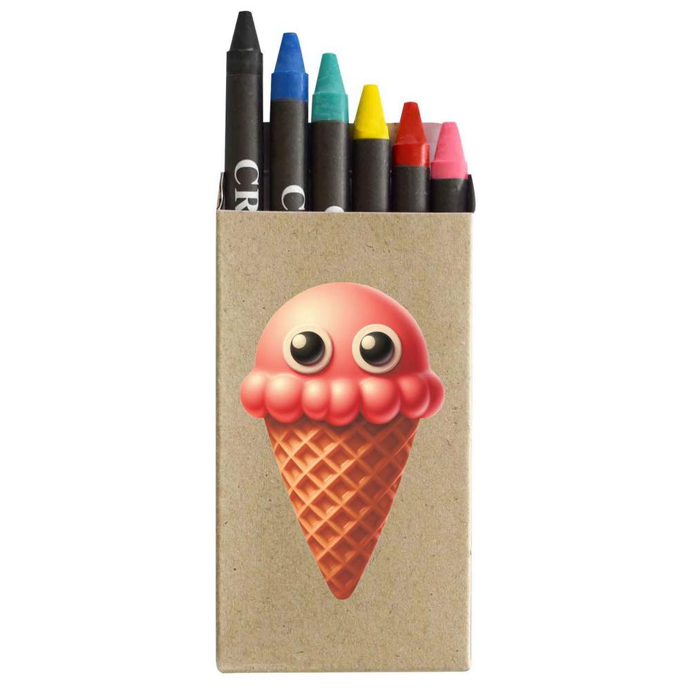'Funny Ice Cream Cone' Coloured Crayon Set (CY00037236)