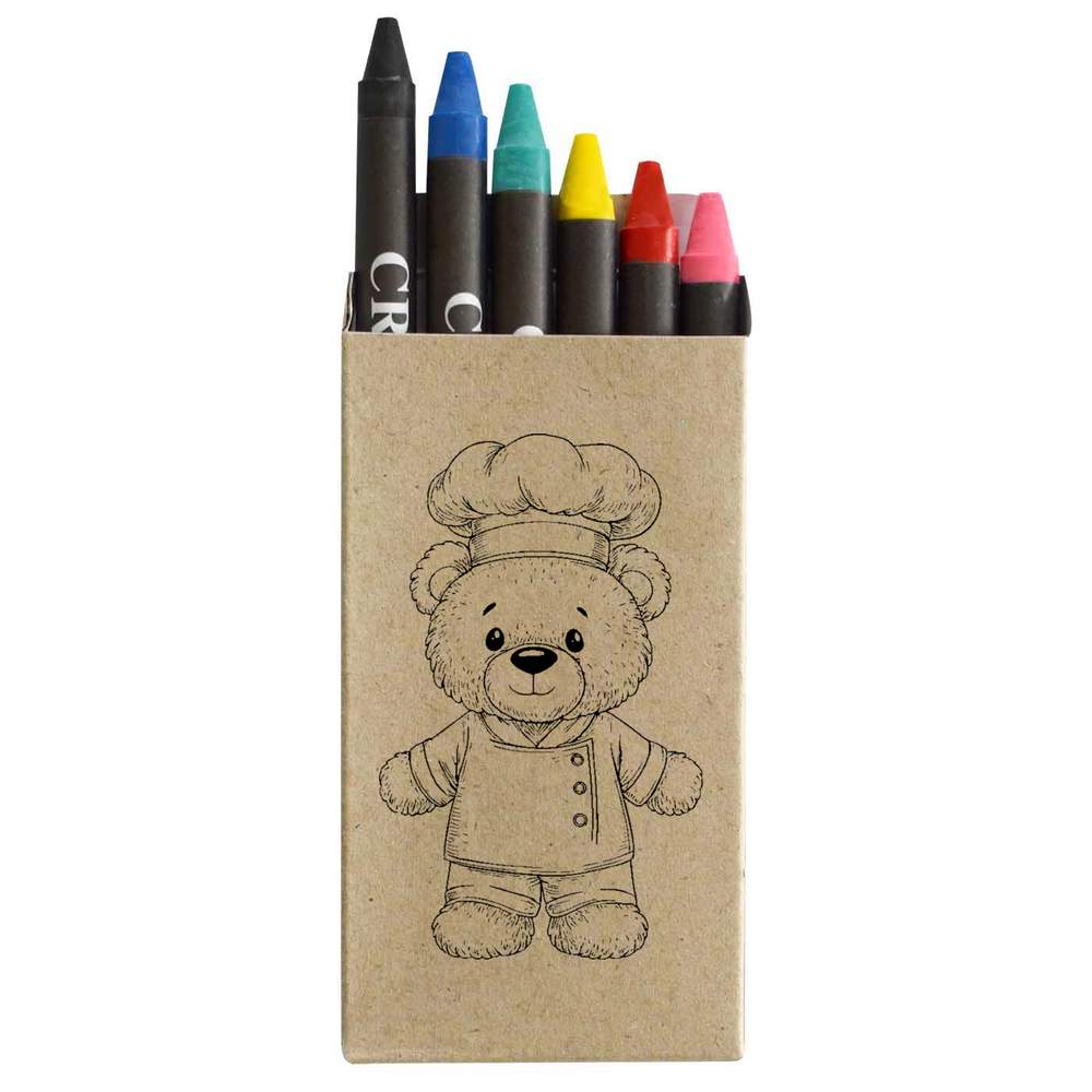 'Cute Teddy Bear Chef' Coloured Crayon Set (CY00038242)
