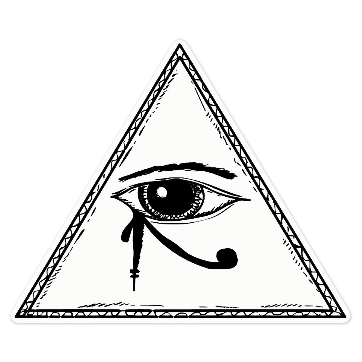 'Eye Of Horus Motif' Clear Premium Vinyl Decal Stickers – Waterproof, Durable & Easy to Apply - For Car Bumpers, Windows, Bins & More - Large (210mm) (DC00001107)