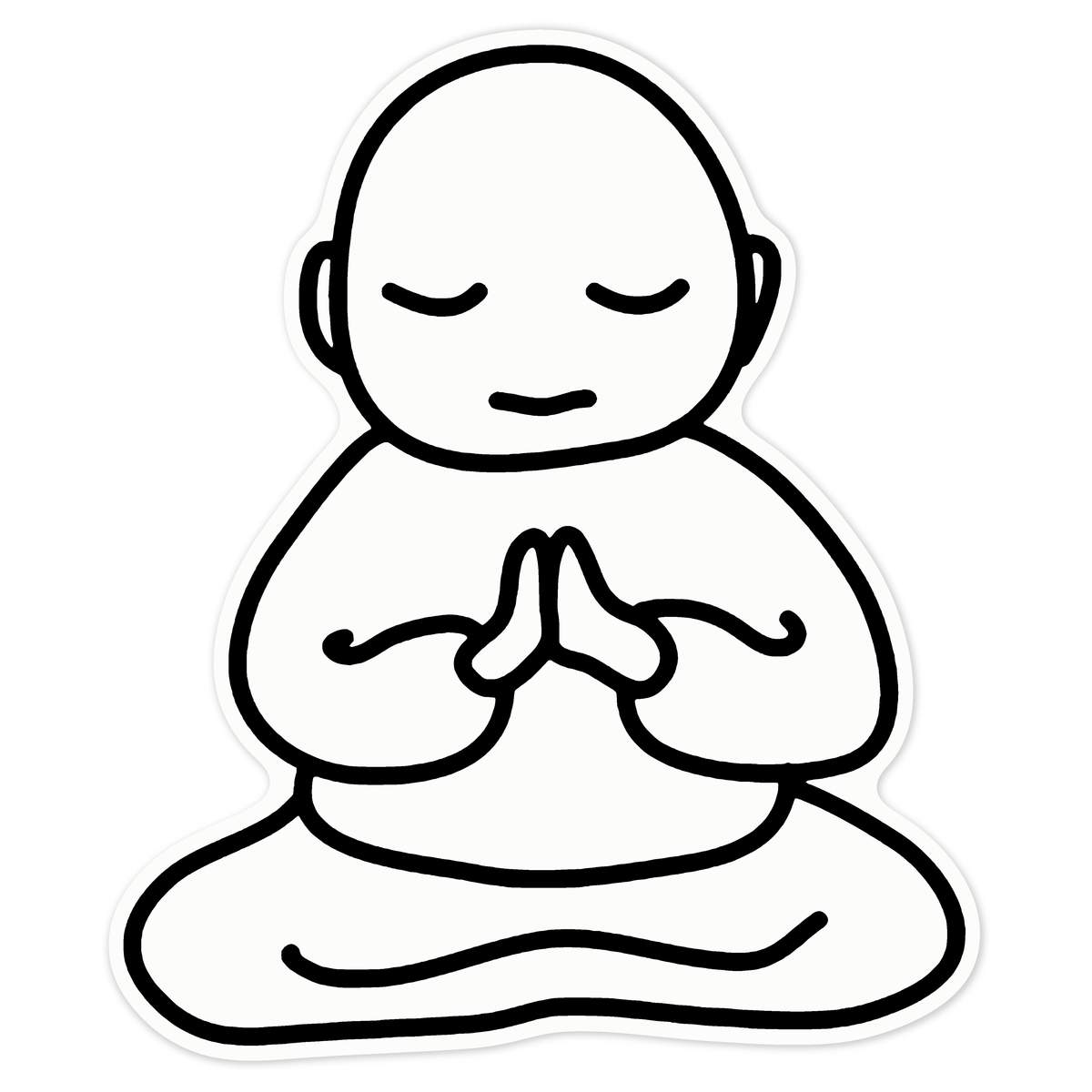 'Buddhist Monk' Vinyl Decal Sticker - Clear, 21cm - Waterproof Permanent Graphic for Cars, Windows, Bins and Smooth Surfaces (DC00048195)