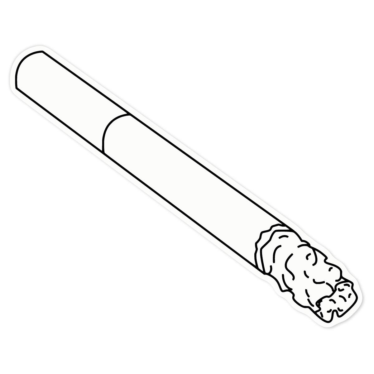 'Cigarette' Clear Premium Vinyl Decal Stickers – Waterproof, Durable & Easy to Apply - For Car Bumpers, Windows, Bins & More - Large (210mm) (DC00086251)