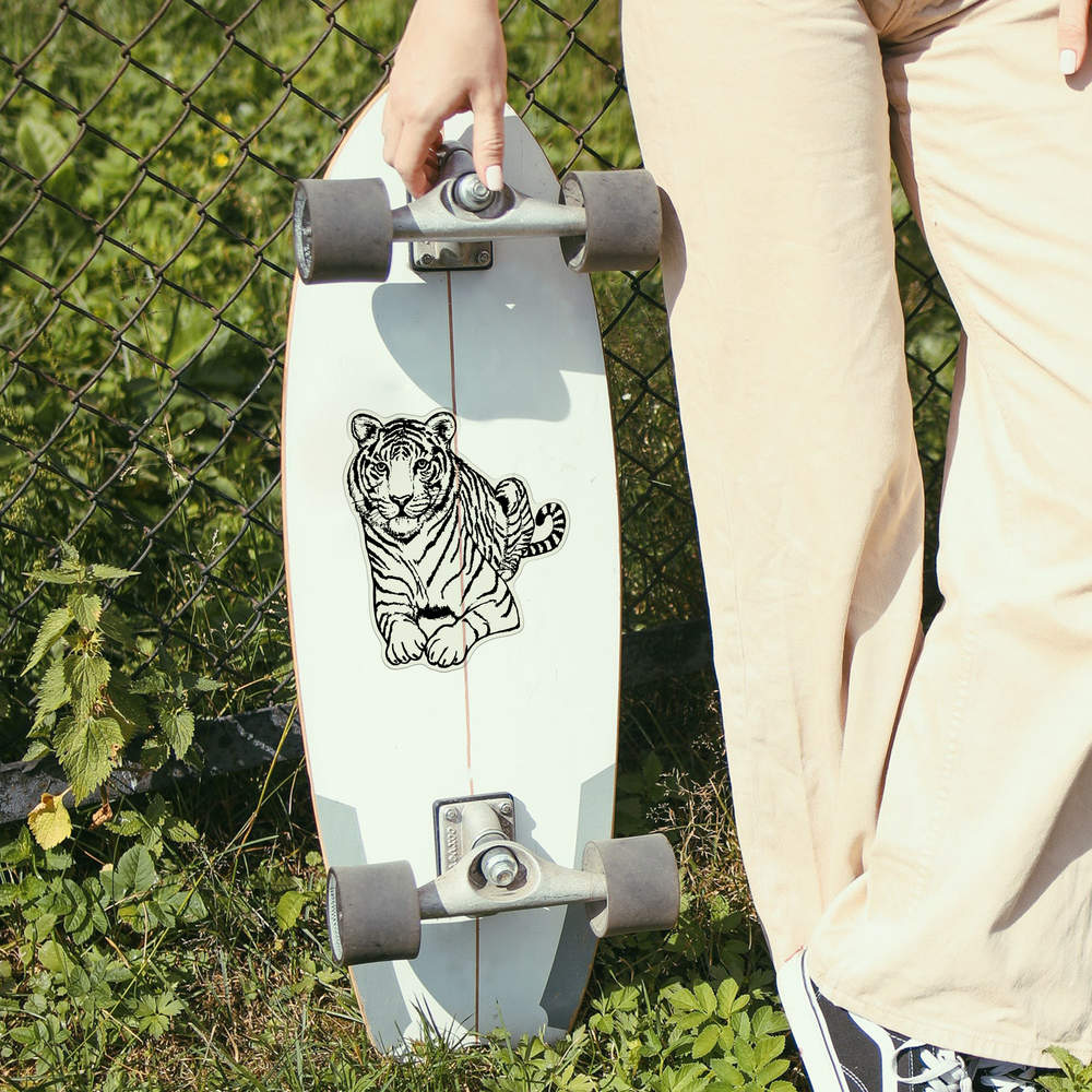 'Sitting Tiger' Clear Sticker Decals (DC034525) - Picture 22 of 30