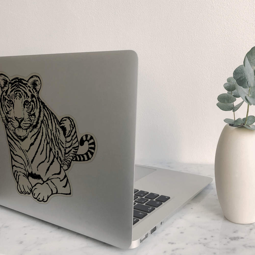 'Sitting Tiger' Clear Sticker Decals (DC034525) - Picture 23 of 30