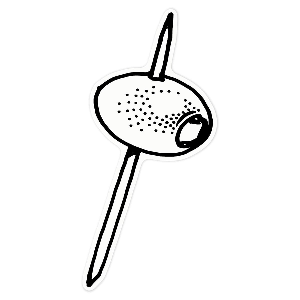 'Olive on Cocktail Stick' Vinyl Decal Sticker - Clear, 21cm - Waterproof Permanent Graphic for Cars, Windows, Bins and Smooth Surfaces (DC00103683)