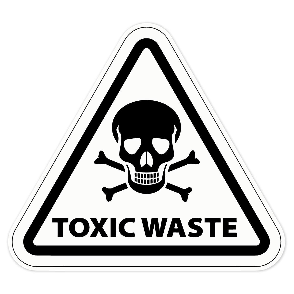 'Toxic Waste' Clear Premium Vinyl Decal Stickers – Waterproof, Durable & Easy to Apply - For Car Bumpers, Windows, Bins & More - Large (210mm) (DC00120966)