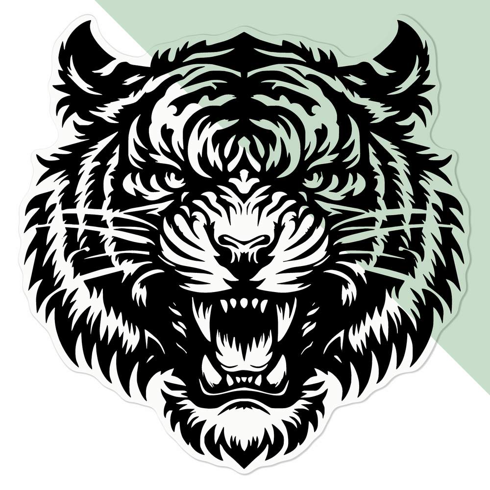 'Fierce Tiger' Clear Sticker Decals (DC045422) - Picture 19 of 30