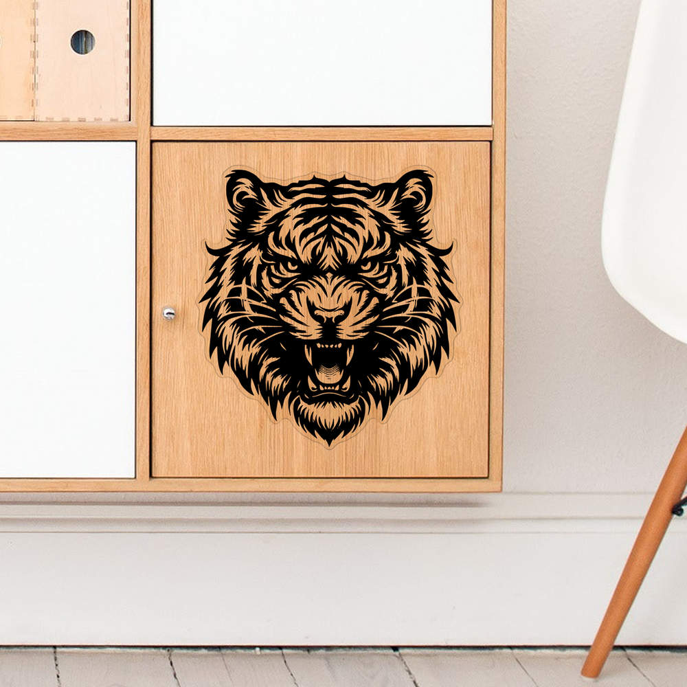 'Angry Tiger' Clear Sticker Decals (DC045519) - Picture 20 of 30