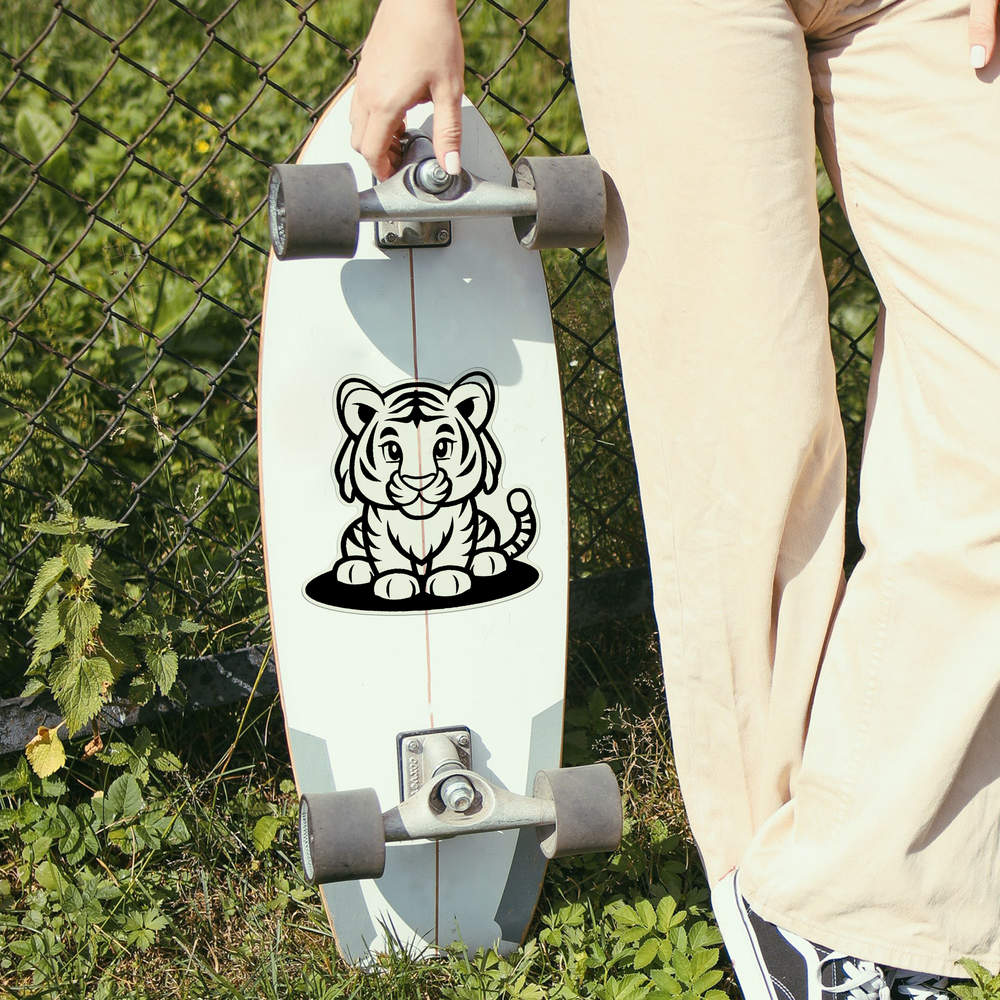 'Cute Tiger Sitting' Clear Sticker Decals (DC045855) - Picture 22 of 30