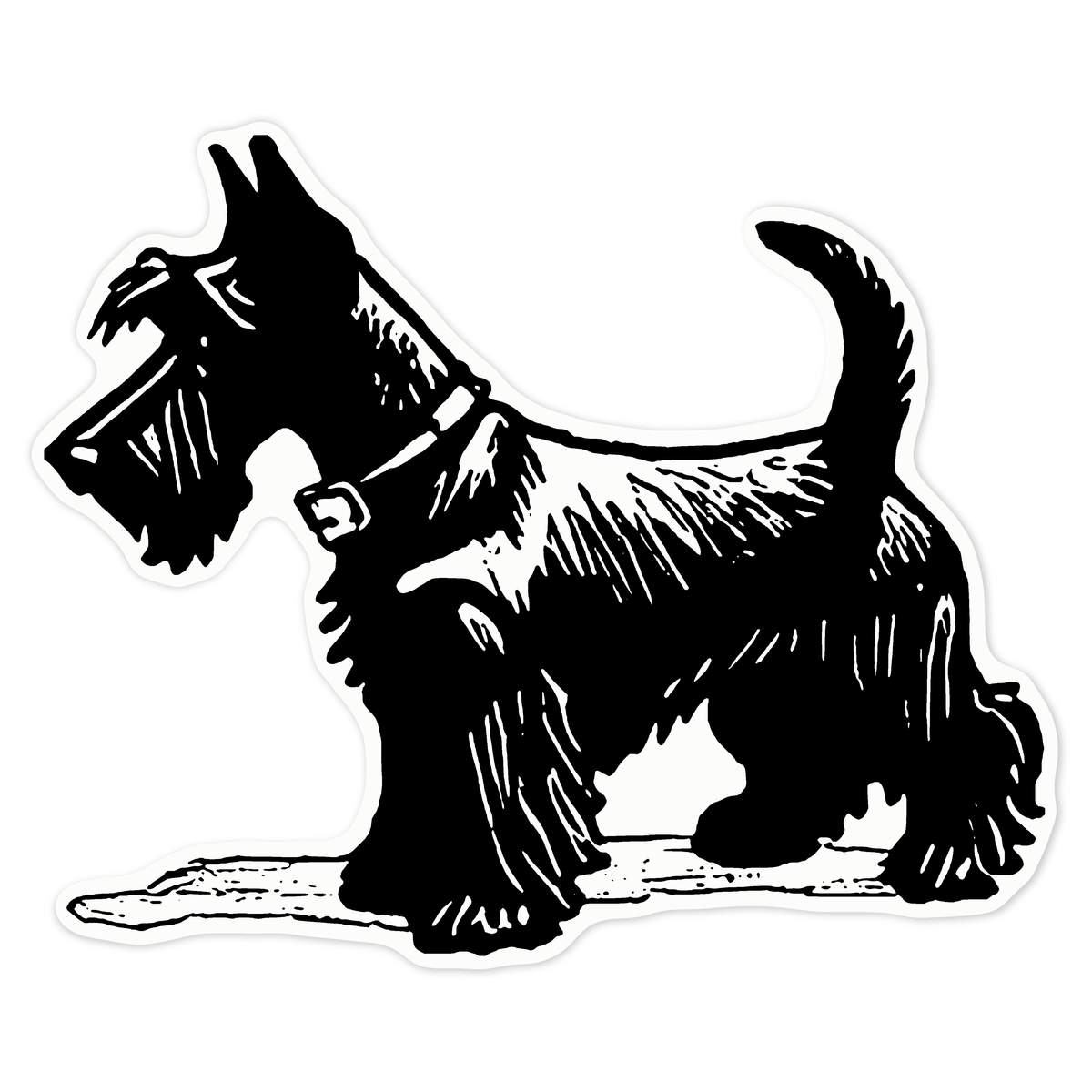 'Scottish Terrier' Clear Premium Vinyl Decal Stickers – Waterproof, Durable & Easy to Apply - For Car Bumpers, Windows, Bins & More - Large (210mm) (DC00128778)