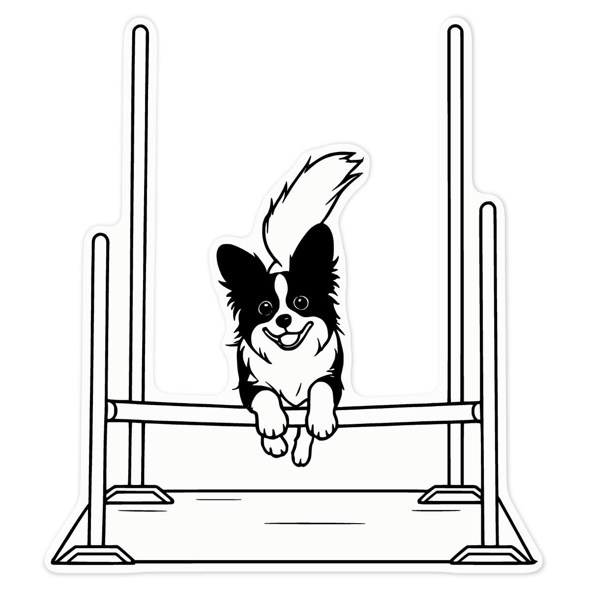 'Papillon Dog Show' Clear Premium Vinyl Decal Stickers – Waterproof, Durable & Easy to Apply - For Car Bumpers, Windows, Bins & More - Large (210mm) (DC00136958)