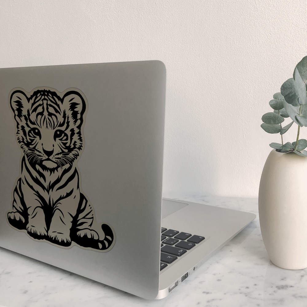 'Tiger Cub Sitting' Clear Sticker Decals (DC051733) - Picture 23 of 30