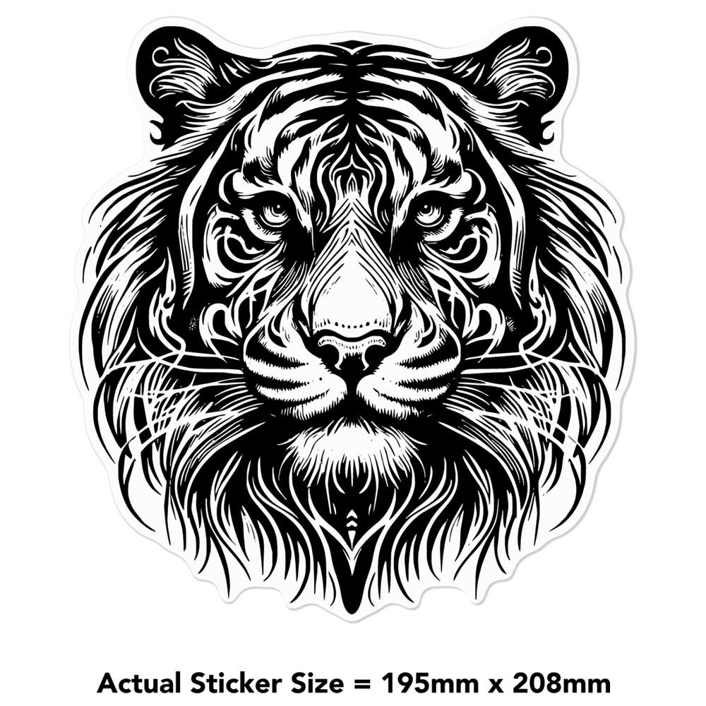 'Tribal Tiger Head' Clear Sticker Decals (DC055025) - Picture 21 of 30