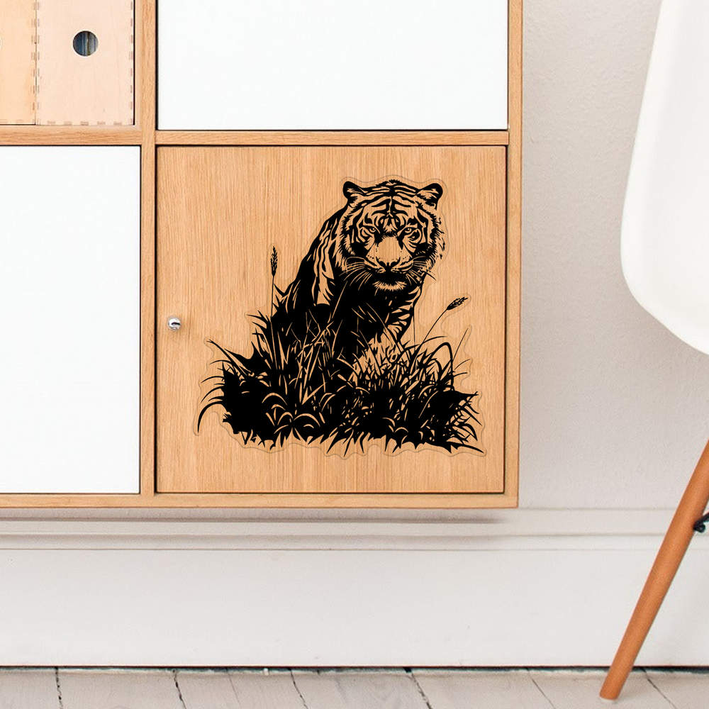 'Tiger in Grass' Clear Sticker Decals (DC055207) - Picture 20 of 30