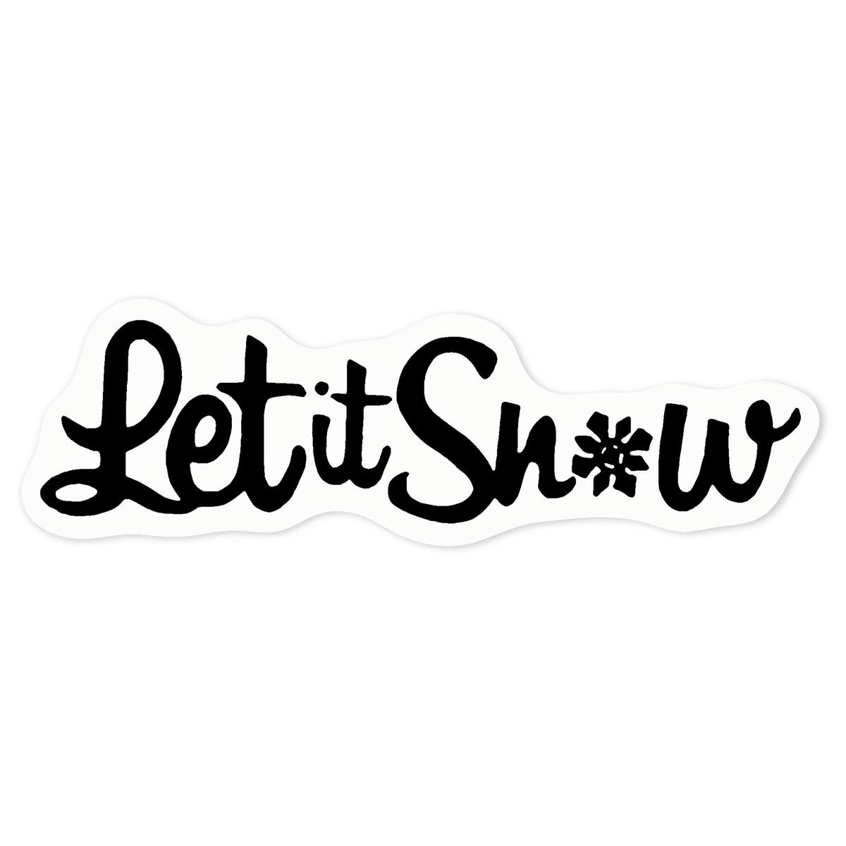 'Let It Snow' Clear Premium Vinyl Decal Stickers – Waterproof, Durable & Easy to Apply - For Car Bumpers, Windows, Bins & More - Medium (100mm) (DC00003202)
