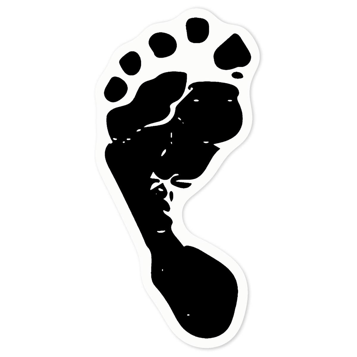 'Left Footprint' Clear Premium Vinyl Decal Stickers – Waterproof, Durable & Easy to Apply - For Car Bumpers, Windows, Bins & More - Medium (100mm) (DC00016466)