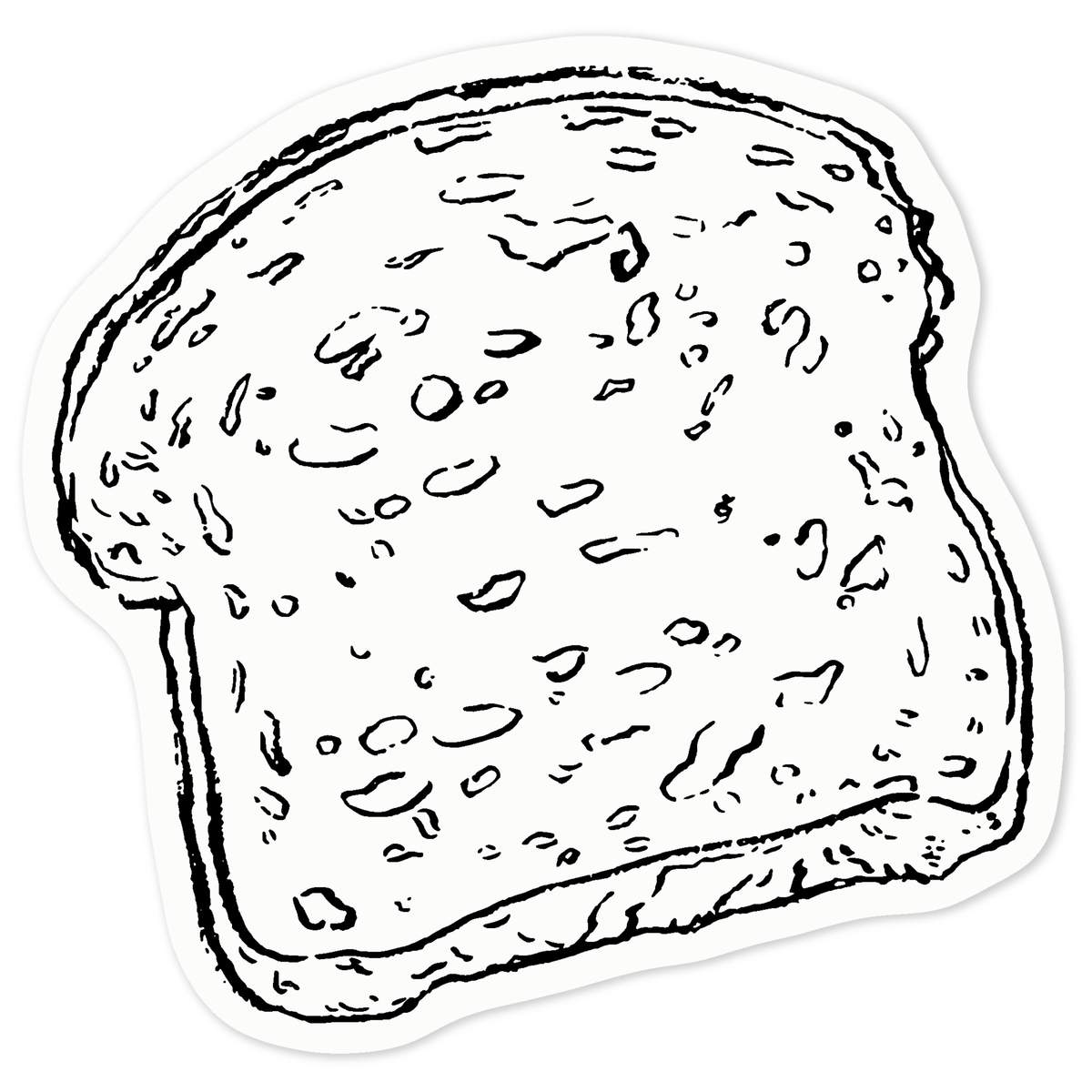 'Slice Of Bread' Clear Premium Vinyl Decal Stickers – Waterproof, Durable & Easy to Apply - For Car Bumpers, Windows, Bins & More - Medium (100mm) (DC00021786)