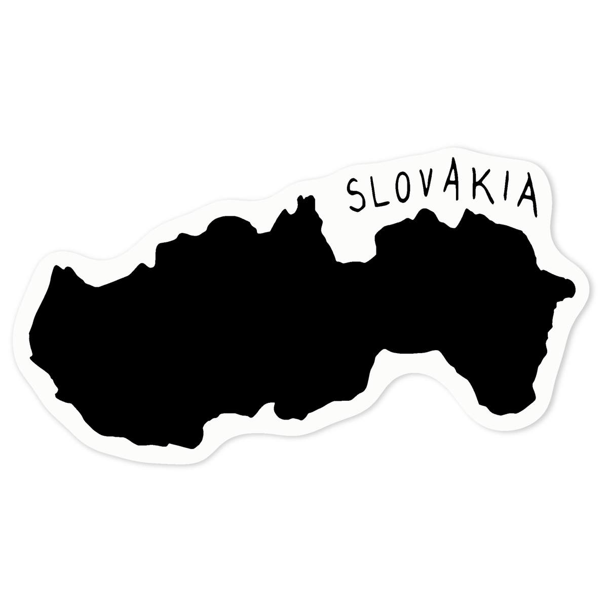 'Slovakia Country' Clear Premium Vinyl Decal Stickers – Waterproof, Durable & Easy to Apply - For Car Bumpers, Windows, Bins & More - Medium (100mm) (DC00033474)