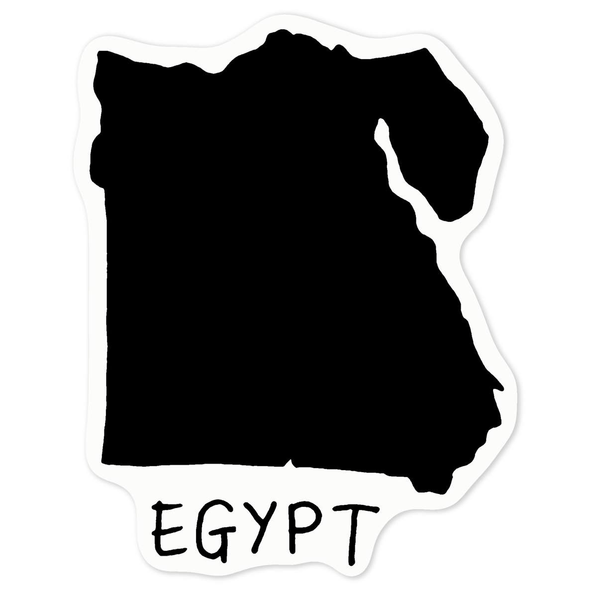 'Egypt Country' Clear Premium Vinyl Decal Stickers – Waterproof, Durable & Easy to Apply - For Car Bumpers, Windows, Bins & More - Medium (100mm) (DC00040458)