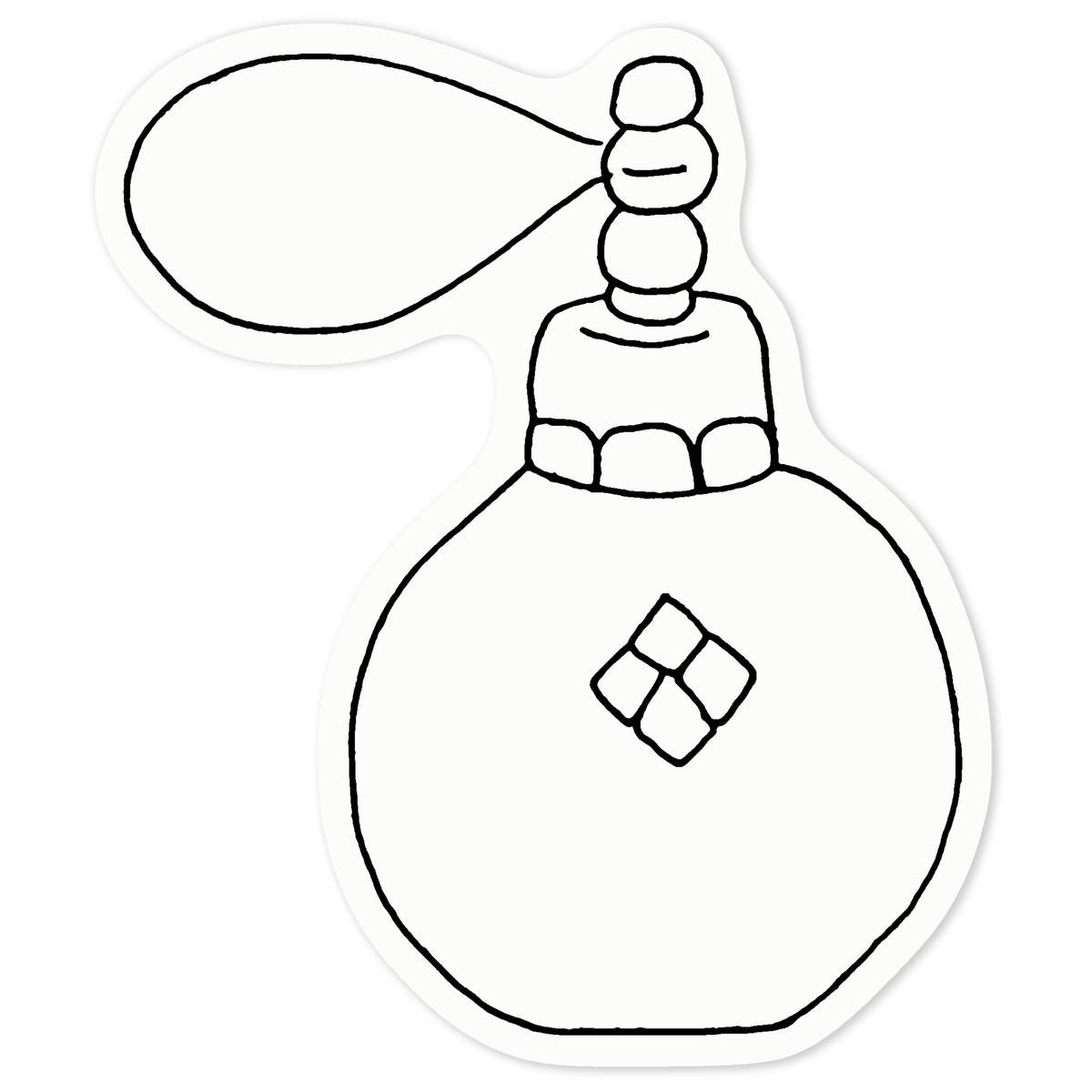 'Perfume Bottle' Clear Premium Vinyl Decal Stickers – Waterproof, Durable & Easy to Apply - For Car Bumpers, Windows, Bins & More - Medium (100mm) (DC00062418)